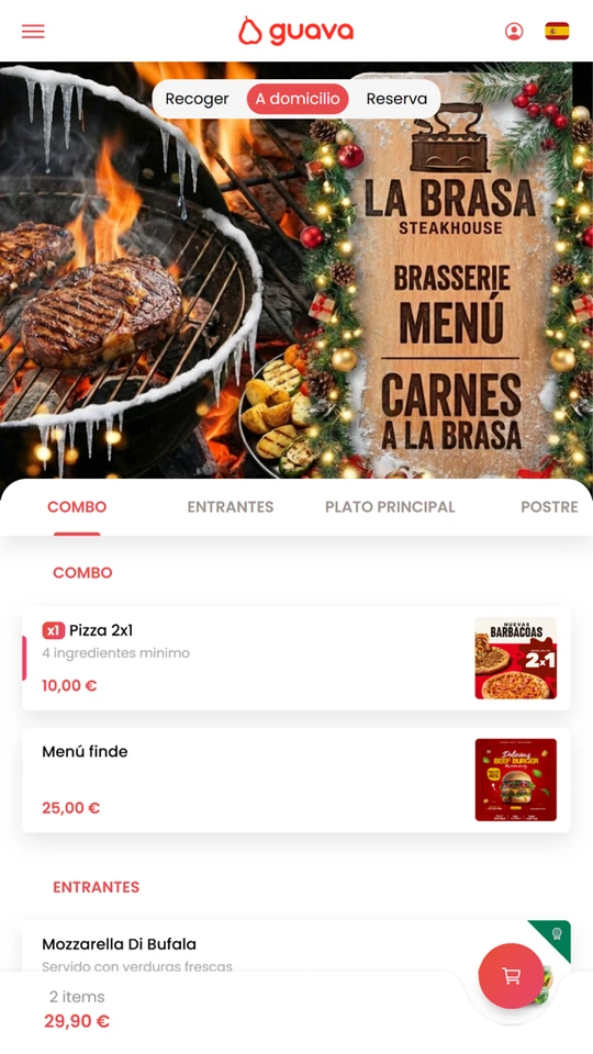 Interfaz móvil de alta fidelidad que muestra un delicioso menú de hamburguesas con botón de agregar al carrito
